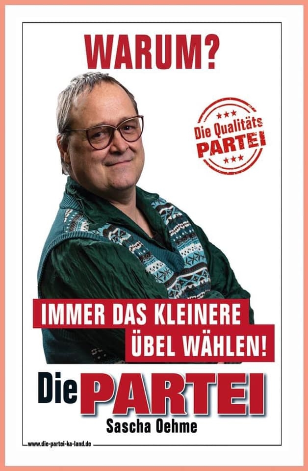 Das Wahlplakat von Sascha Oehme